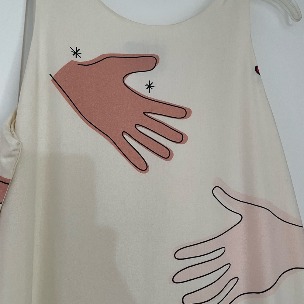 Mr. Larkin Midi V-Neck Dress with Hand-Drawn Print - Picture 10 of 15